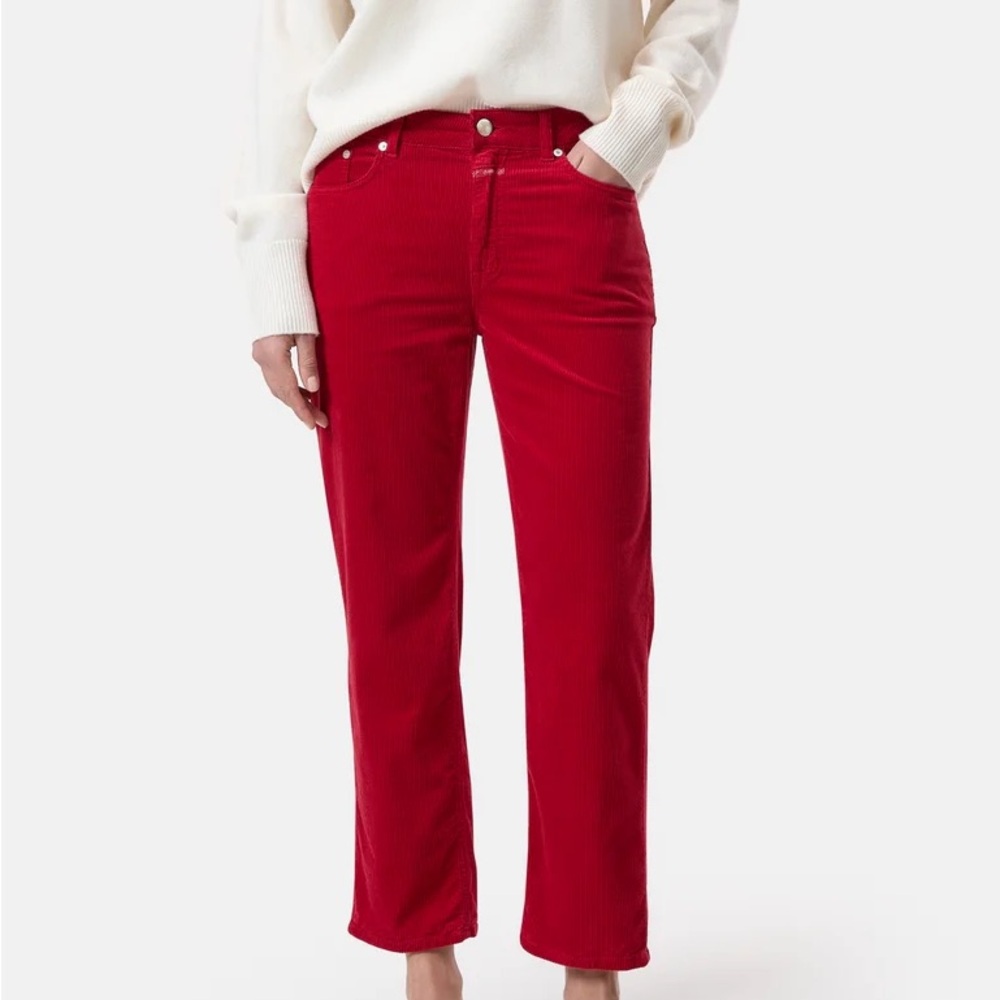 Closed Red Straight Leg Jeans